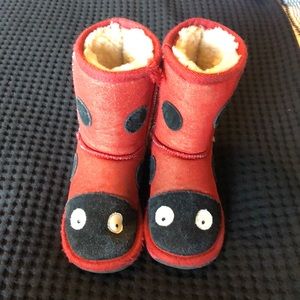 Emu Ladybird Ladybug Sheepskin Boots 9